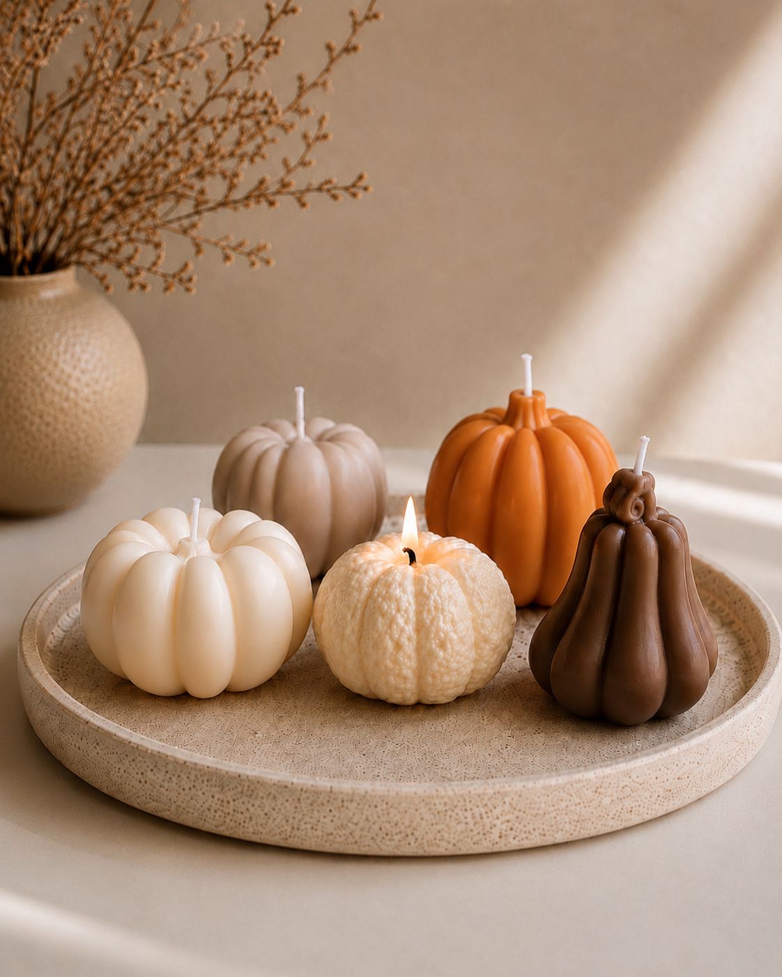 Pumpkin Candle Set  Mix