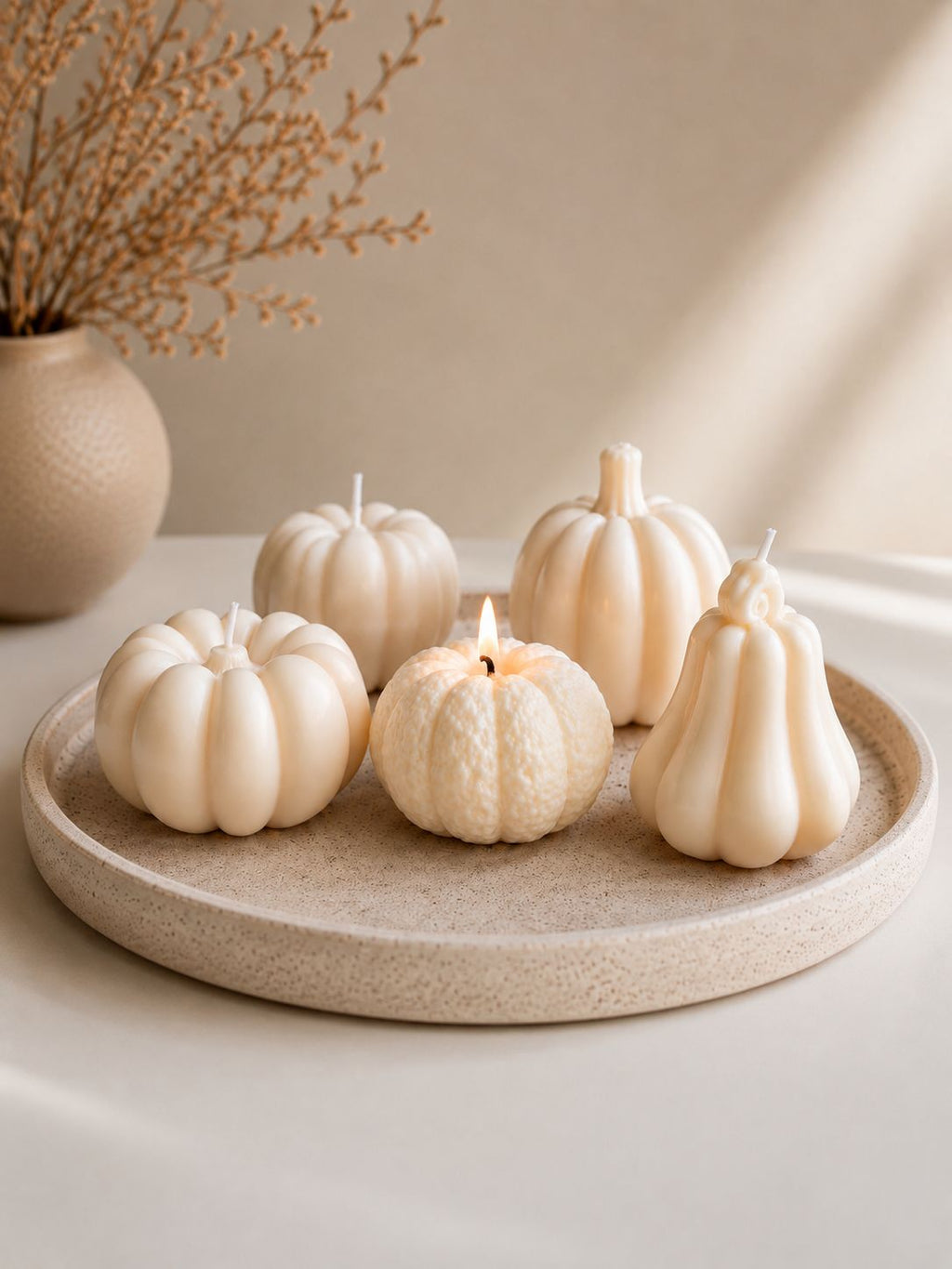 Pumpkin Candle Set  Mix