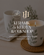 09.11 & 16.11.2026 17-19 Uhr Keramik & Kerzen Workshop 2 Teile